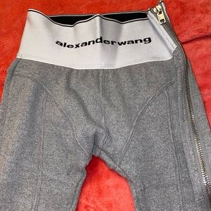 alexanderwang logo elastic legging - ribbed jersey